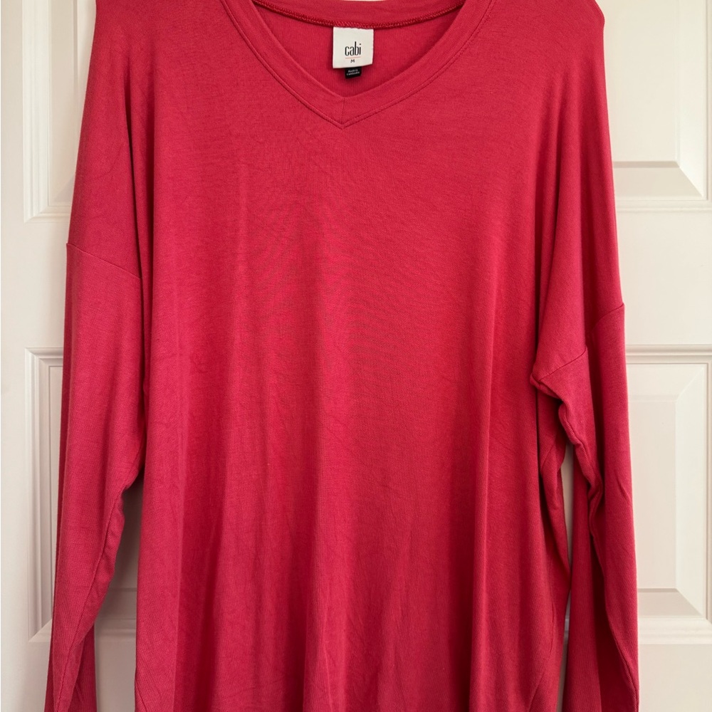 Cabi Serenity V-Neck Long Sleeve Top in M